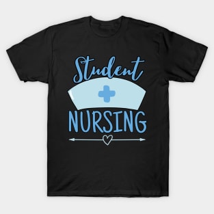 Pastel Nurse Students Nursing Blue T-Shirt